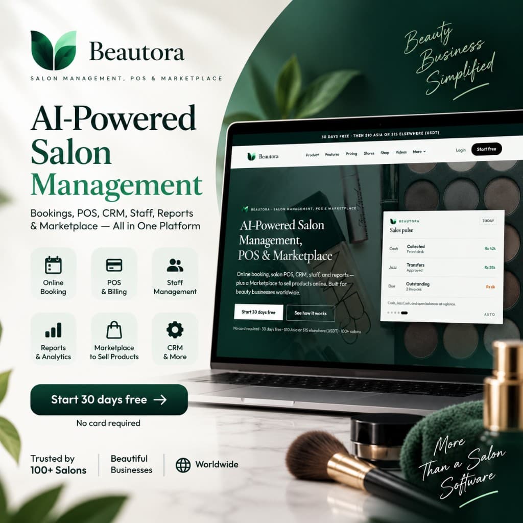 Beautora: AI-Powered Salon Management that Unifies Booking, POS & Marketplace
