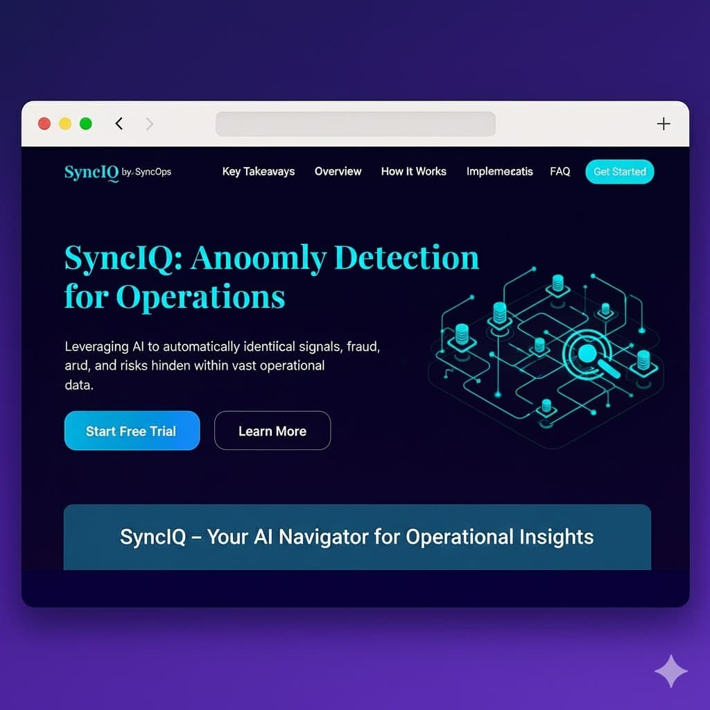 SyncIQ: Anomaly Detection for Operations