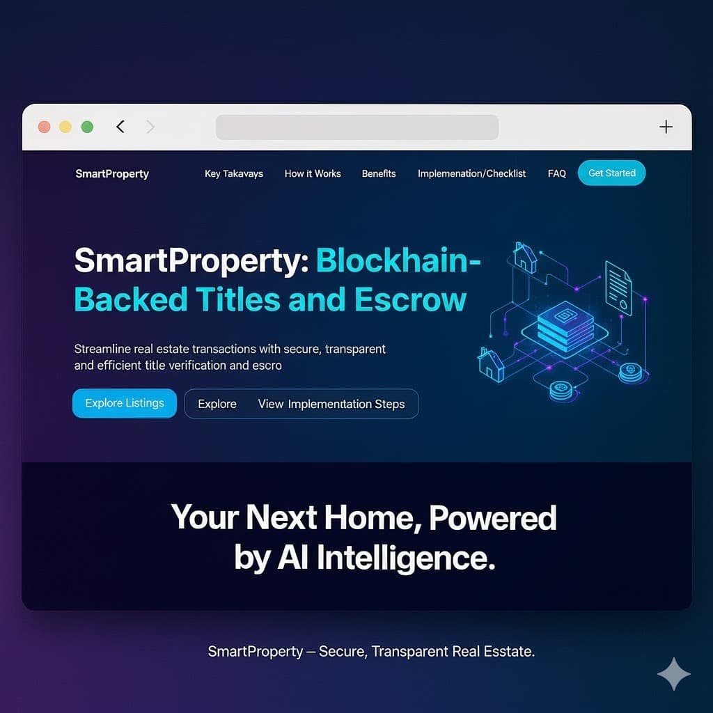 SmartProperty: Blockchain-Backed Titles and Escrow