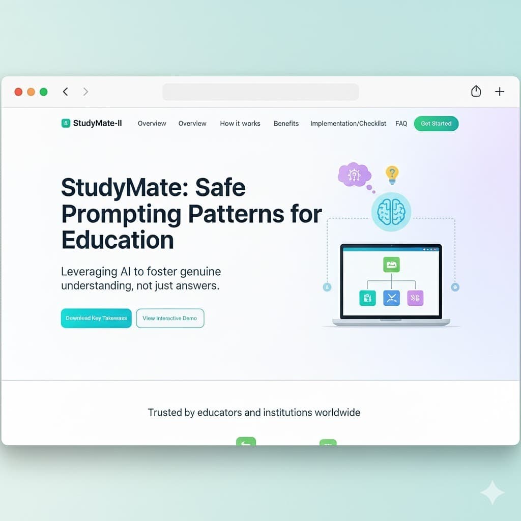 StudyMate: Safe Prompting Patterns for Education